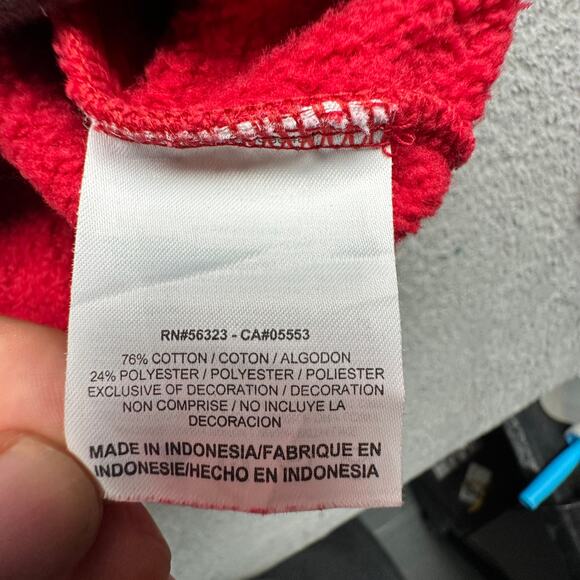 Nike Full Zip Hoodie Jacket Sweatshirt Mens Large Red 148781-648 Red Swoosh - Picture 9 of 13